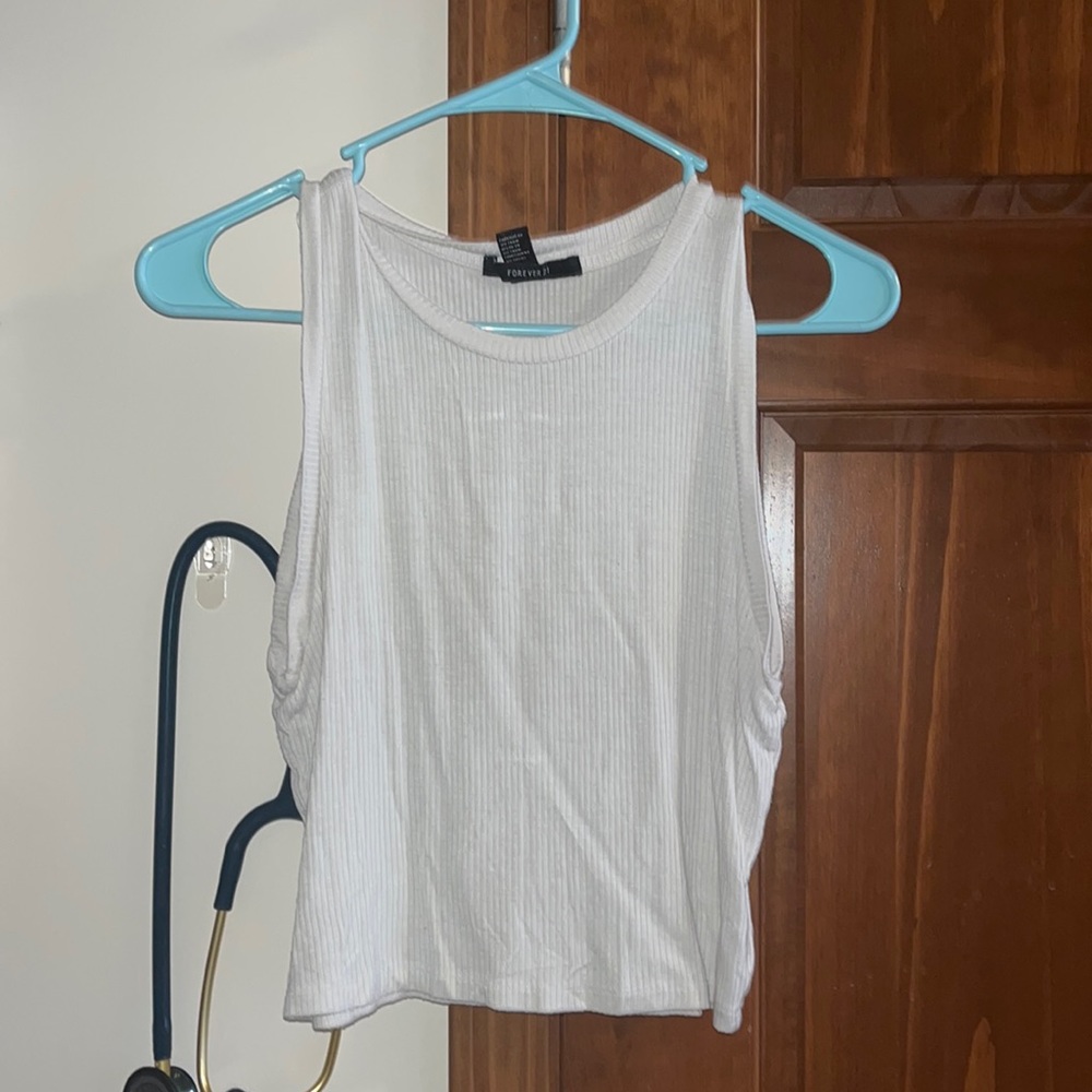 White crop top
